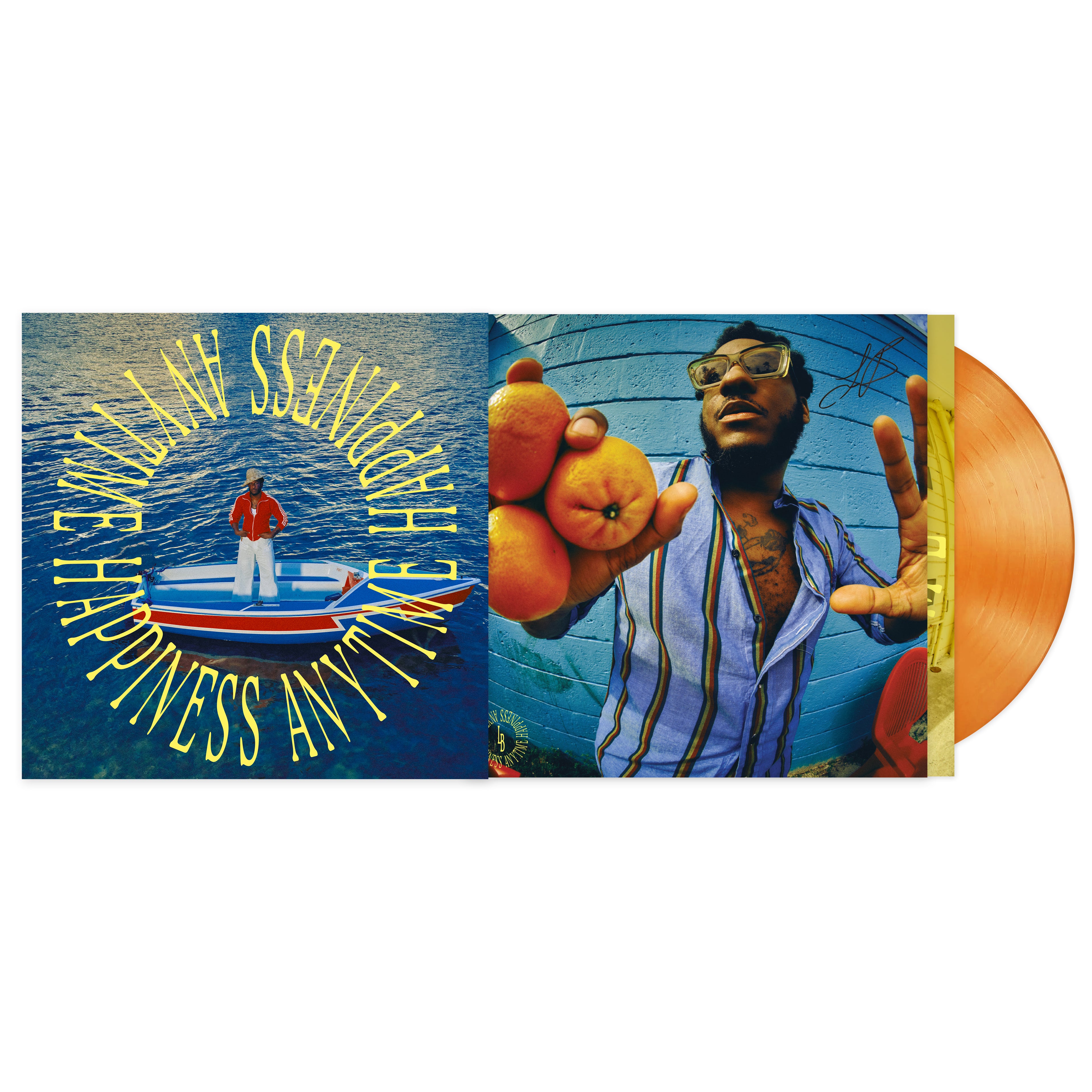 Happiness Anytime SIGNED 12" Vinyl (Fanta Orange) - Leon Exclusive